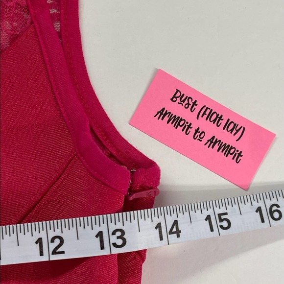 NWT TOPSHOP Magenta Size 2 Bodycon Lace Detail Round Neck Formal Dress #W172 - Picture 7 of 13